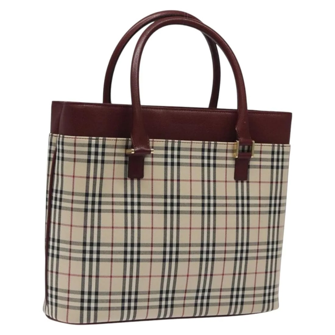 Nova Check Tote Bag Beige Canvas Leather by Burberry (1 of 18)