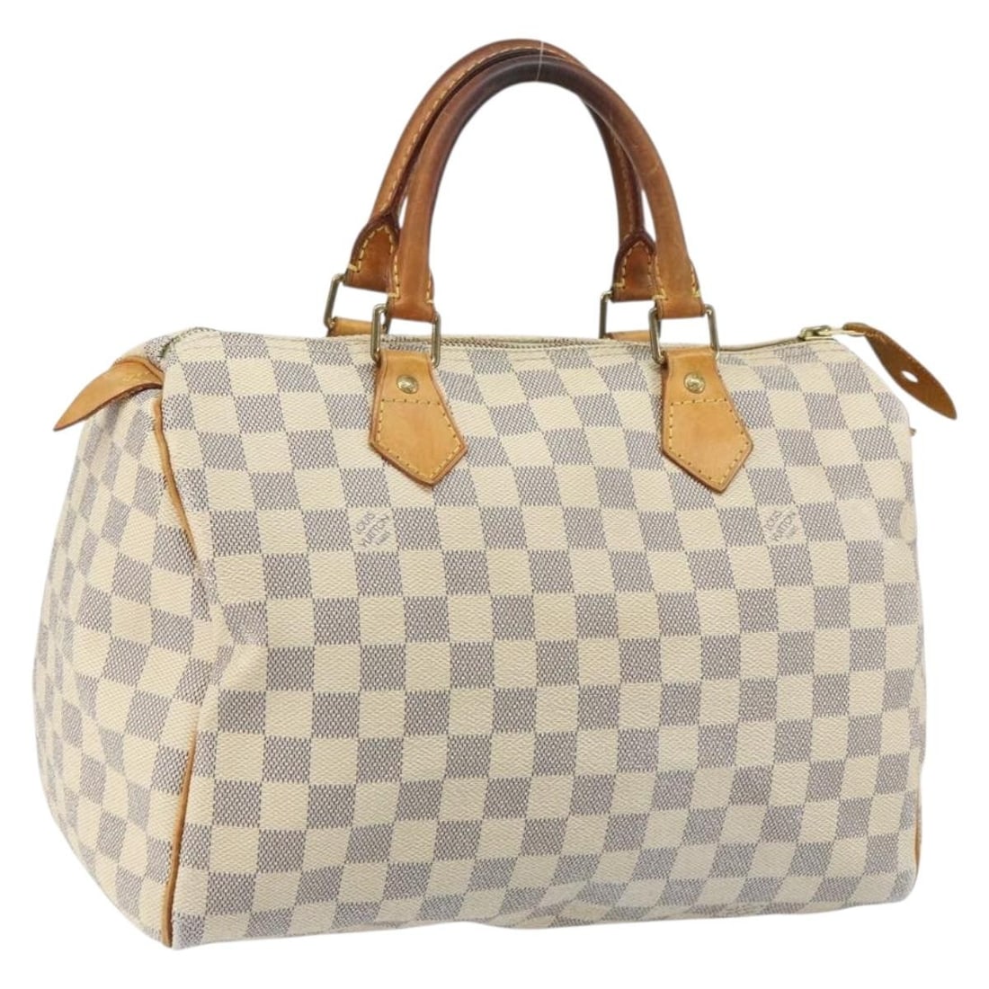 Louis Vuitton N41533 Speedy 30 Damier Azur Canvas Handbag: Louis Vuitton N41533 Speedy 30 Damier Azur Canvas Handbag Louis Vuitton Speedy 30 handbag in Damier Azur canvas, made in France. This women's handbag is offered as the bag only; the item box and dust 