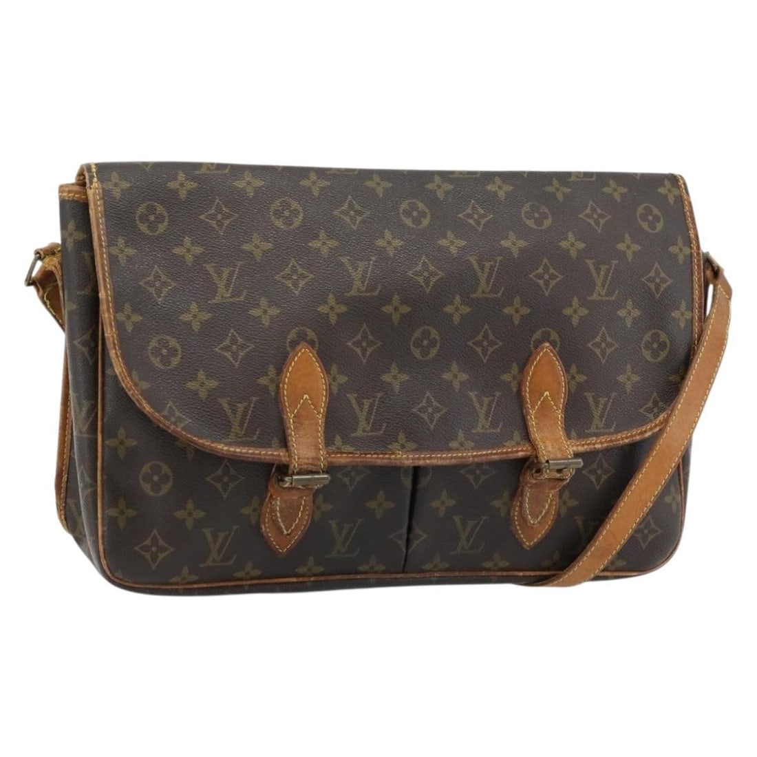 Louis Vuitton Gibeciere GM Monogram Canvas Shoulder Bag M42246: Louis Vuitton Gibeciere GM Monogram Canvas Shoulder Bag M42246 This is a Louis Vuitton Monogram Gibeciere GM shoulder bag, model M42246, crafted from signature Monogram canvas. Designed for women, it 