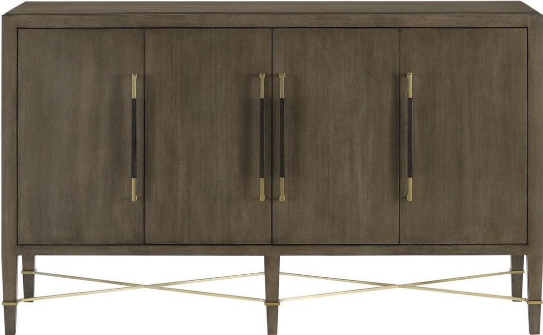 Currey Verona French Style Sideboard Champagne Chanterelle Finish: Currey Verona French Style Sideboard Champagne Chanterelle Finish Introducing the Stylish Verona Sideboard, a chic addition to your home decor. This French-style sideboard is designed with a stunning 