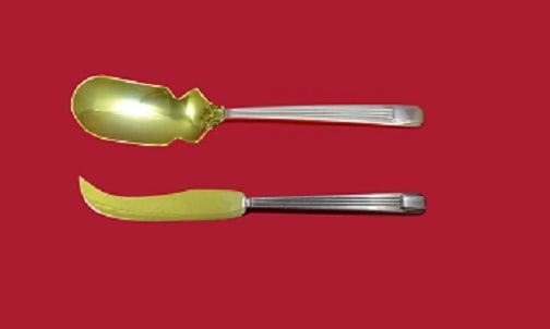 Tiffany & Co Century Sterling Silver Caviar Serving Set 2pc Gold-Washed (1 of 1)