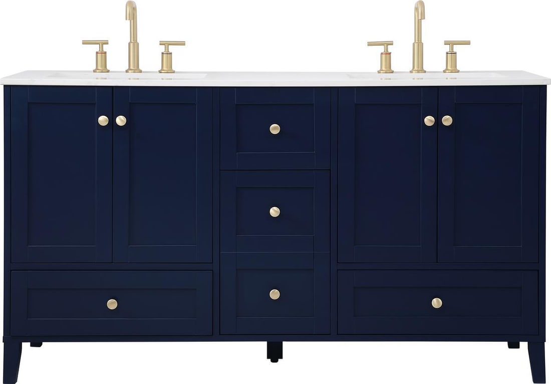 Elegant Lighting Blue Bathroom Vanity Transitional Style 60W (1 of 1)
