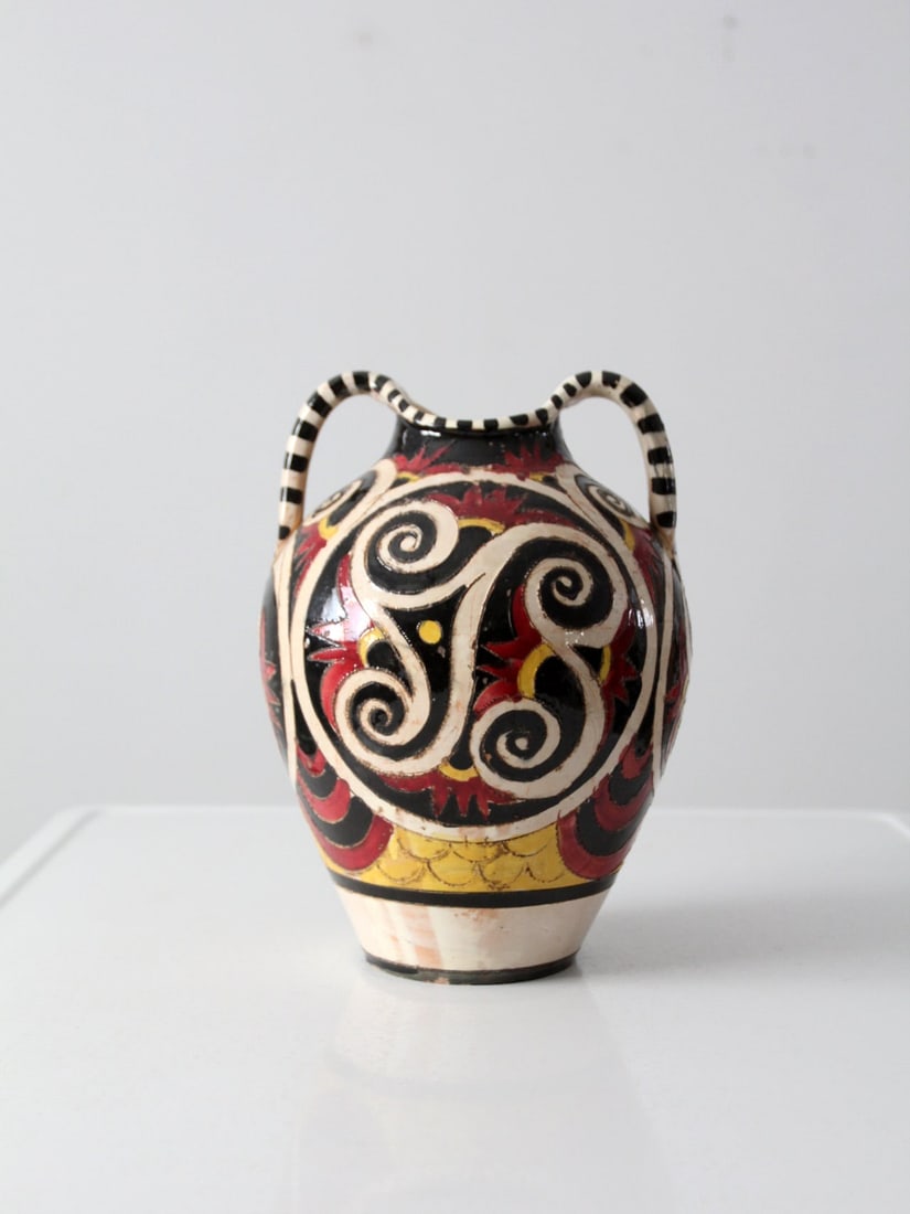 Vintage Italian Hand-Painted Ceramic Amphora Vase 11.5 Inch (1 of 10)