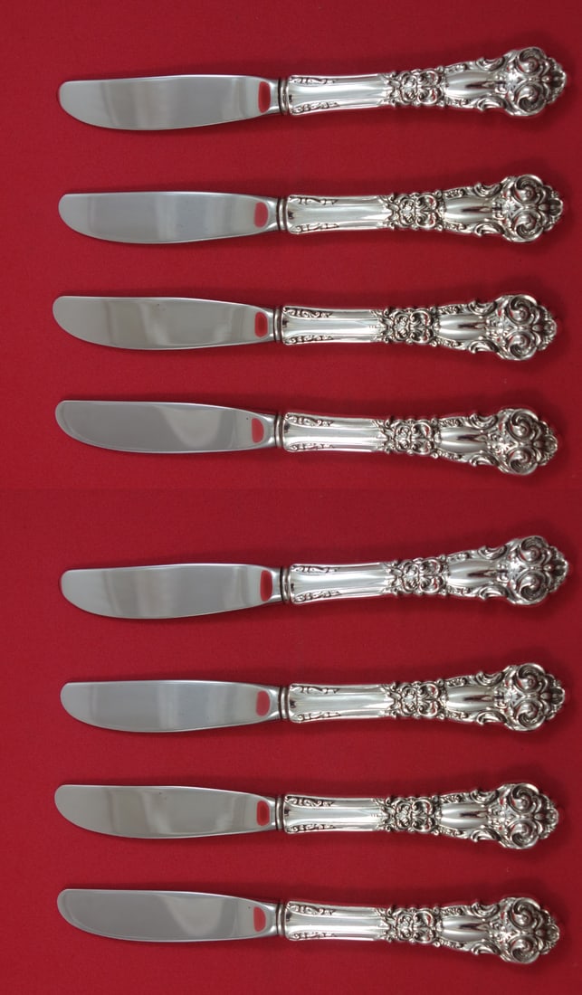Reed Barton French Renaissance sterling butter spreaders set of 8 6 1 4 (1 of 4)