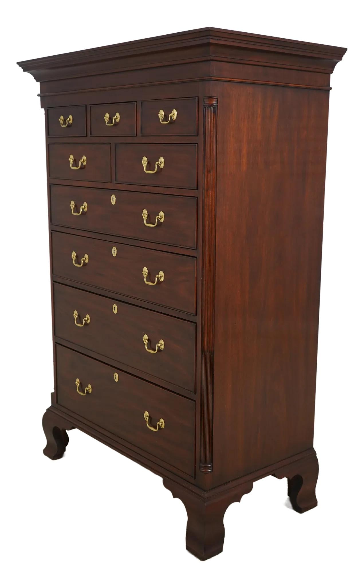 Henkel Harris Model 175 Mahogany High Chest Chippendale Style (1 of 10)