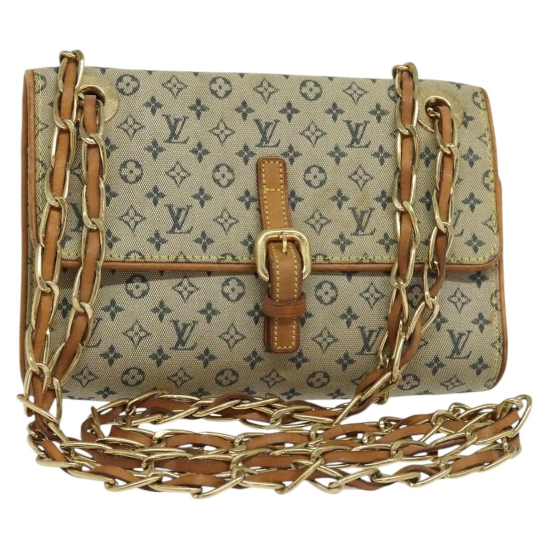 Louis Vuitton M92002 Mini Camille Blue Monogram Canvas Shoulder Bag: Louis Vuitton M92002 Mini Camille Blue Monogram Canvas Shoulder Bag Louis Vuitton Monogram Mini Camille chain shoulder bag in blue Monogram Mini canvas. Made in France, this women's shoulder bag featu