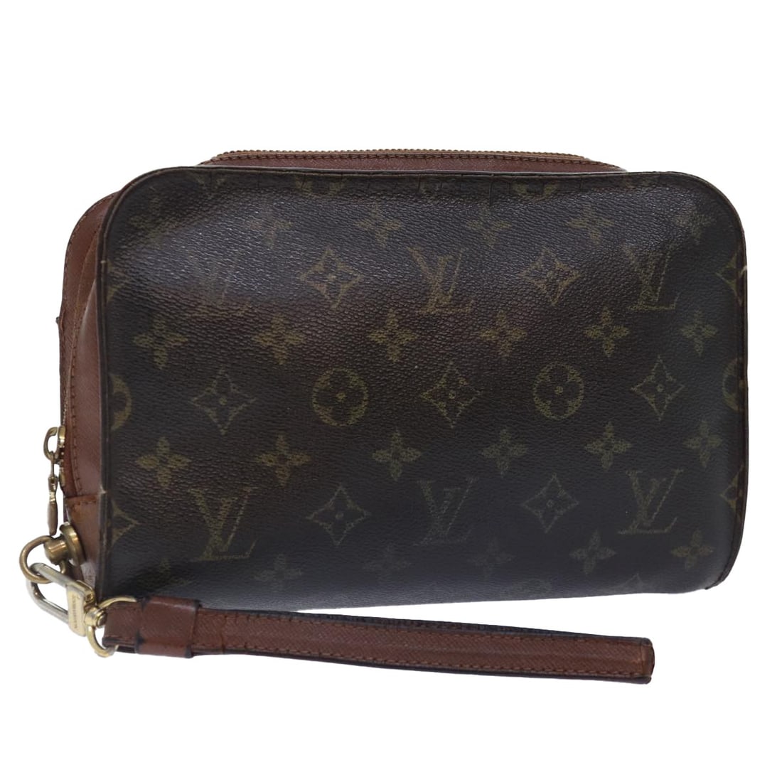 Louis Vuitton M51790 Orsay Monogram Canvas Womens Clutch: Louis Vuitton M51790 Orsay Monogram Canvas Womens Clutch Louis Vuitton Monogram Orsay clutch bag in monogram canvas, made in France. This women's clutch shows heavy use with visible wear throughout, i