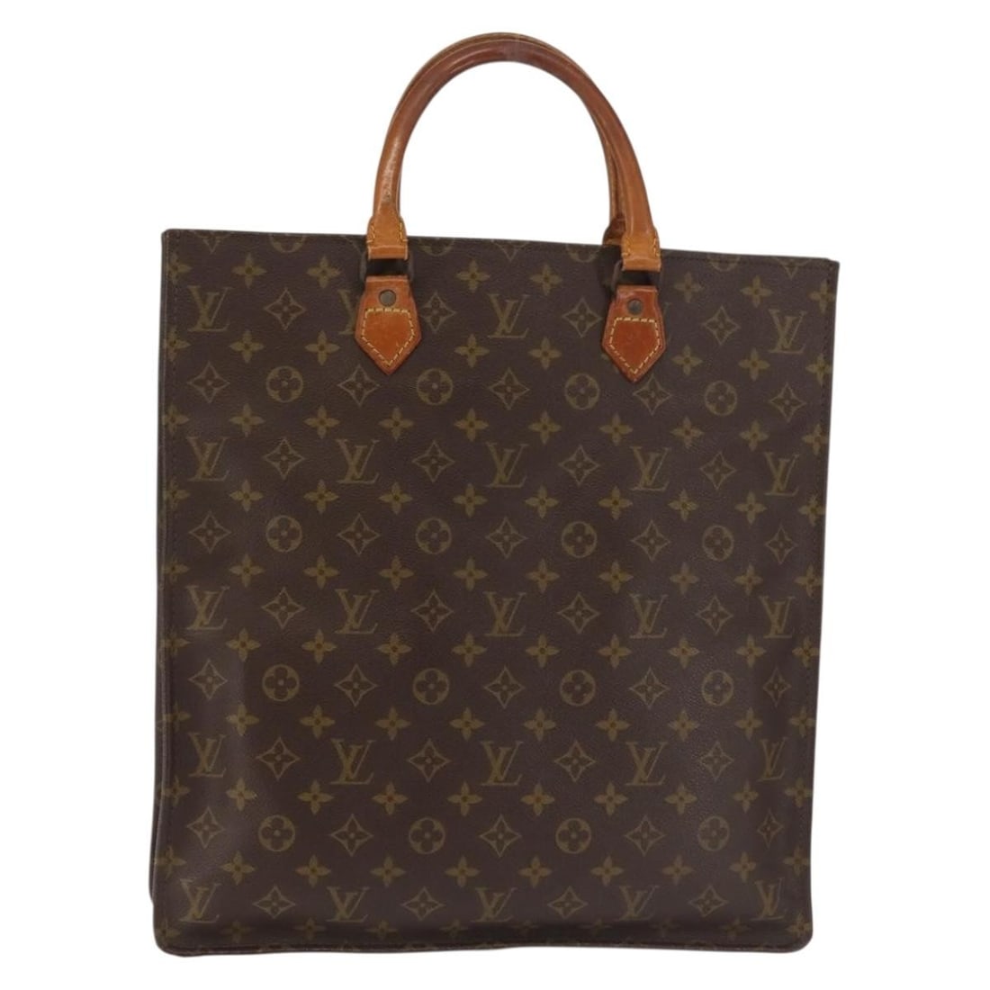 LOUIS VUITTON Monogram Sac Plat Hand Bag Vintage M51140 Auth (1 of 18)