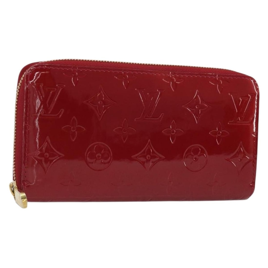 Louis Vuitton M91981 long wallet in Pomme D'amour patent leather: Louis Vuitton M91981 long wallet in Pomme D'amour patent leather Louis Vuitton Monogram Vernis Zippy Wallet in Pomme D'amour patent leather. This women's long wallet is made in Spain and includes the 