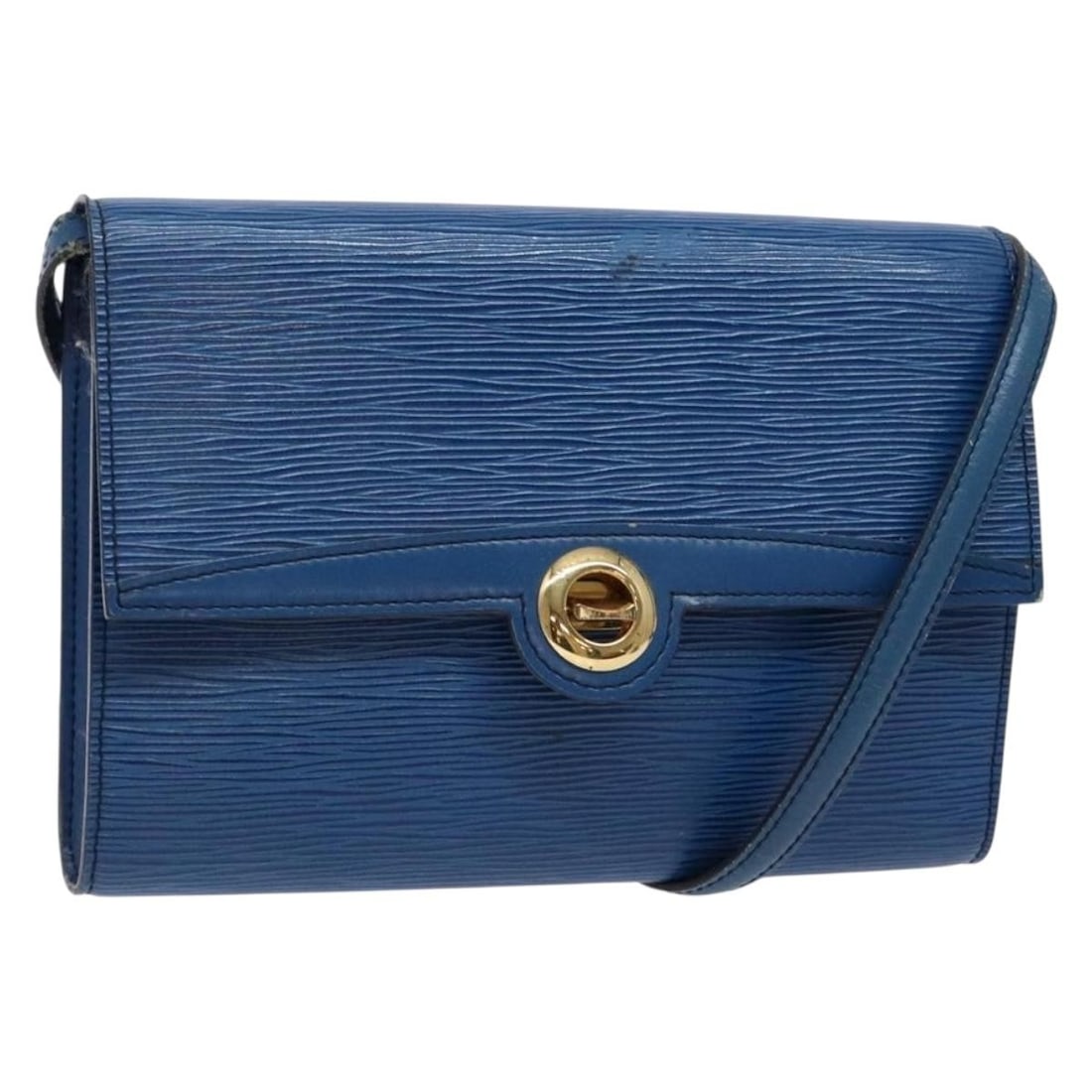 Louis Vuitton Epi Leather Pochette Arche Blue Shoulder Bag M52575 (1 of 18)