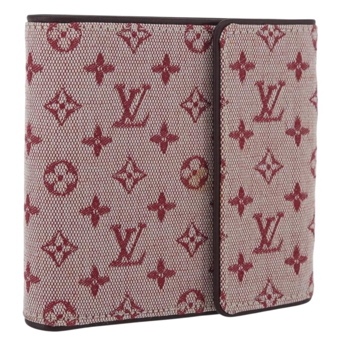 Louis Vuitton M92241 Red Monogram Mini Canvas Wallet for Women: Louis Vuitton M92241 Red Monogram Mini Canvas Wallet for Women Compact Louis Vuitton Mini Porte Billet Cartes Credit Monnaie wallet in red Monogram Mini Canvas. This women's wallet is made in France a