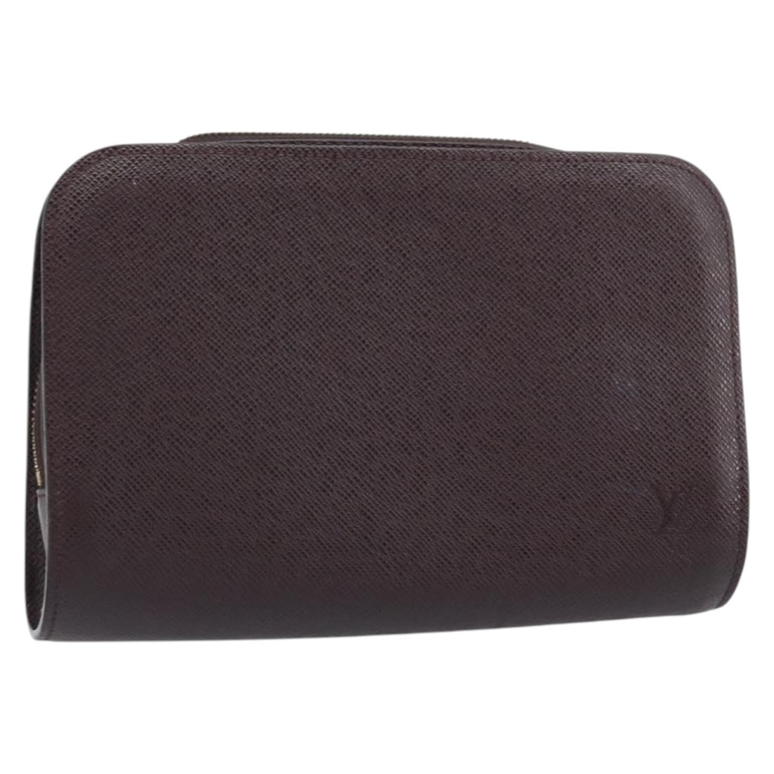 Louis Vuitton Baikal Taiga leather clutch Grizzly M30188: Louis Vuitton Baikal Taiga leather clutch Grizzly M30188 This Louis Vuitton Taiga Baikal clutch bag in the Grizzly color features a structured silhouette crafted from Taiga leather. The bag measures a