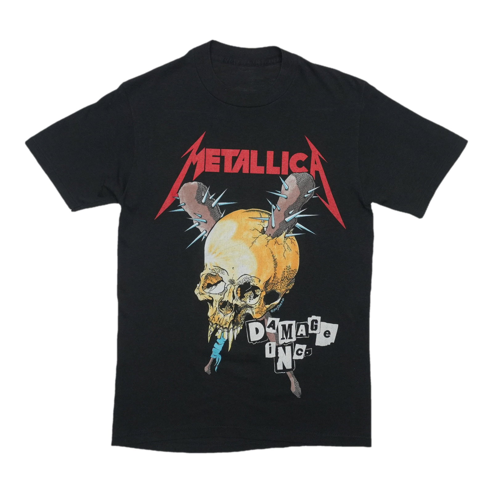 Vintage 1986 Metallica Damage Inc black cotton shirt: Vintage 1986 Metallica Damage Inc black cotton shirt This is an original vintage 1986 Metallica Damage Inc Tour shirt. Made from 100% cotton, it features a classic black color and comes from the 1980s