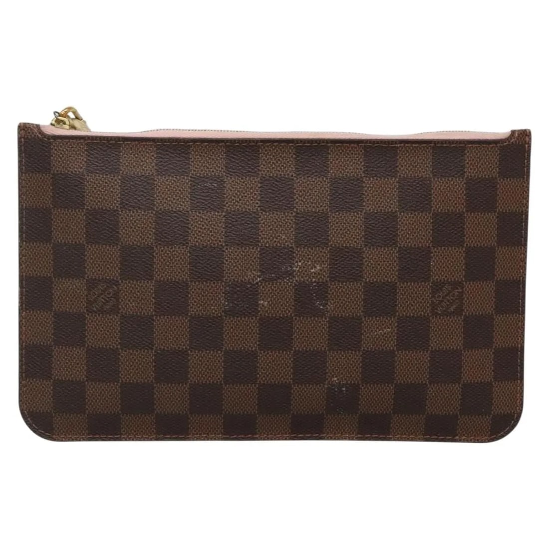 Neverfull Pochette Canvas Wristlet by Louis Vuitton Brown France: Neverfull Pochette Canvas Wristlet by Louis Vuitton Brown France The Louis Vuitton Neverfull Pochette in Damier canvas is designed for women and features a classic brown color. Crafted from durable ca