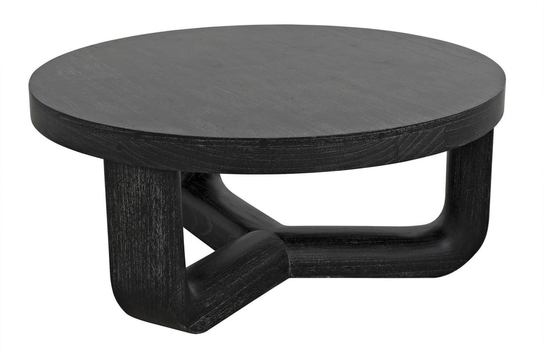 Noir Joel Cinder Black Mahogany Square Coffee Table (1 of 9)