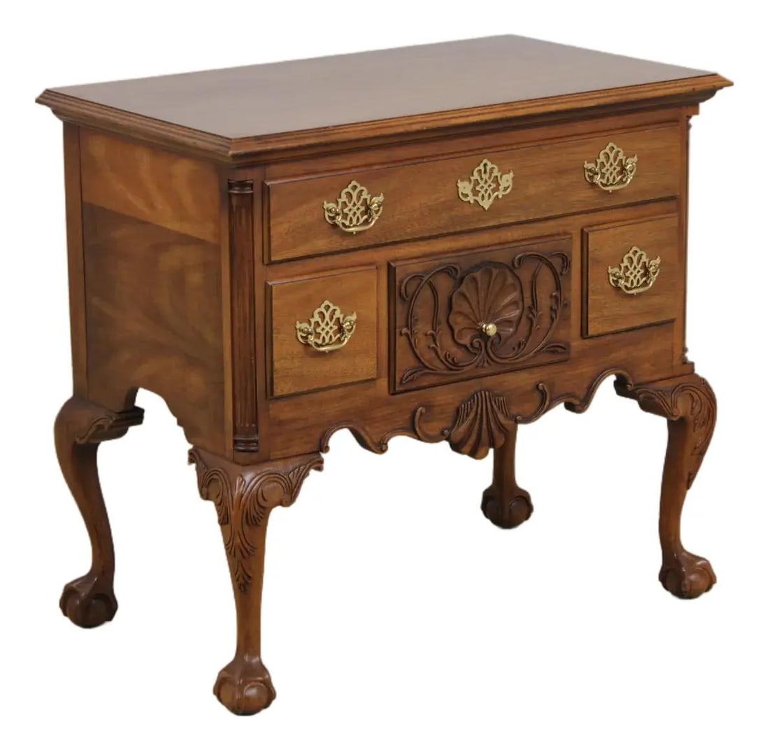 Mahogany lowboy chest Councill Craftsmen Chippendale style 34.5w x 20d x 32h (1 of 10)