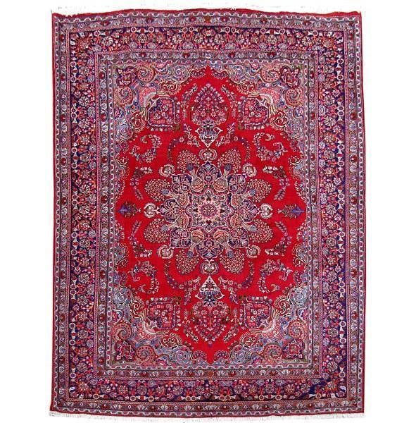 Persian Wool Sem-Antique Rug 9'7 x 12'4 Handcrafted Artisan Design: Persian Wool Sem-Antique Rug 9'7 x 12'4 Handcrafted Artisan Design Free continental US Shipping This exquisite Persian rug measures 9' 7" x 12' 4" and is handcrafted by skilled artisans. Featuring tra