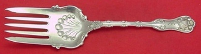 Whiting Imperial Queen Sterling Silver Fish Serving Fork 9 7/8" Monogrammed (1 of 2)