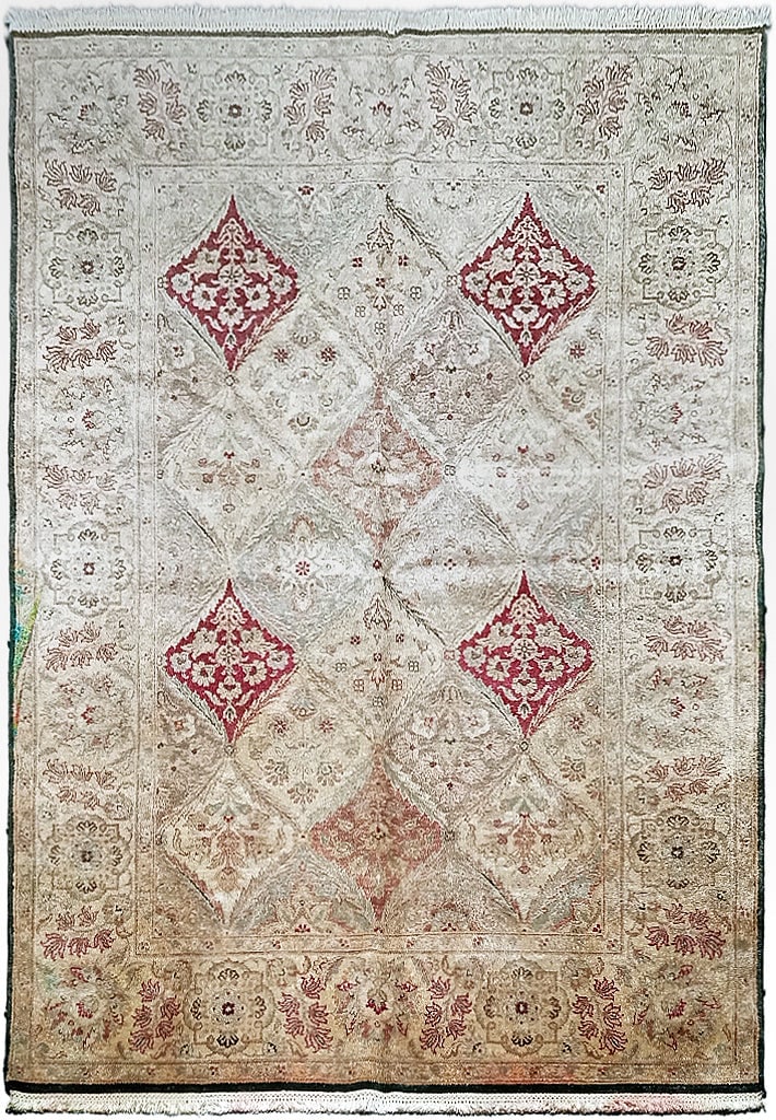 Handmade 5 x 7.2 Multi-Color Chobi Rug from Hamadan (1 of 8)