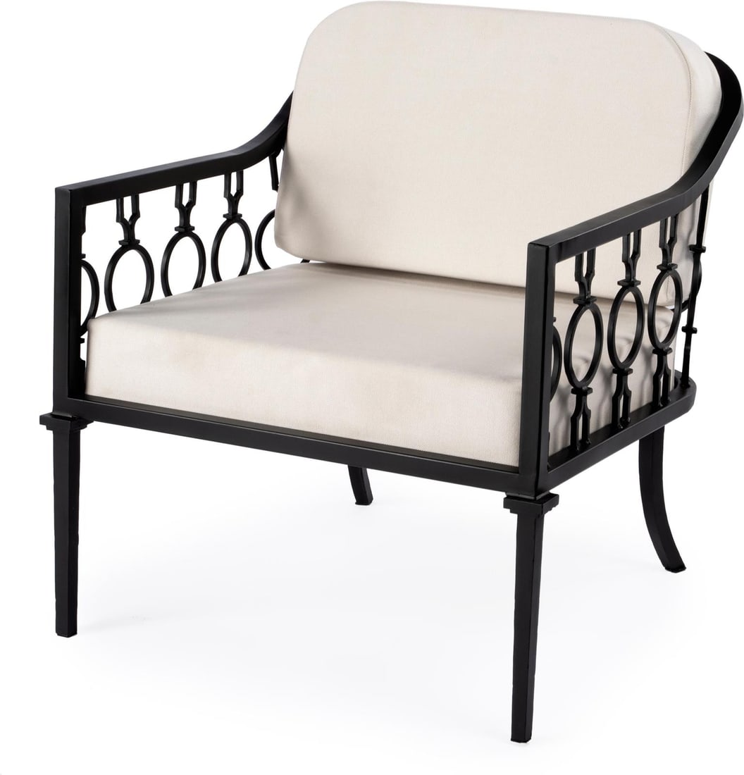 Butler Southport Outdoor Lounge Chair Brass Foam Iron Transitional (1 of 8)