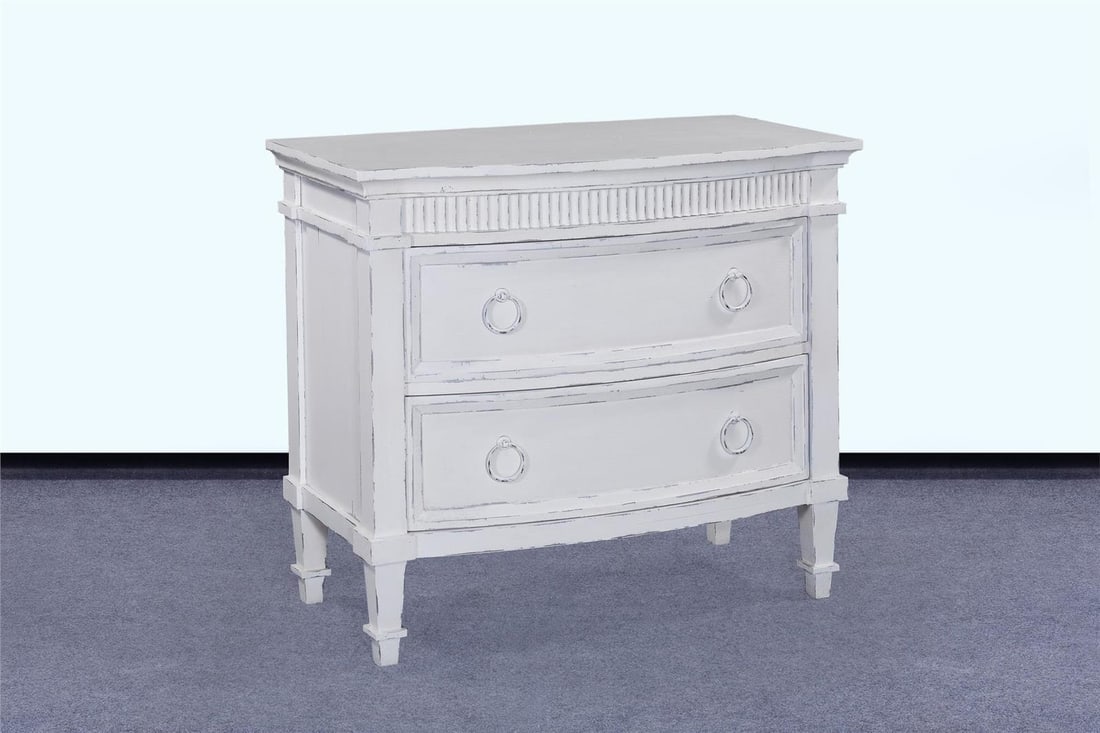 Camelot Collection White Nightstand 32H 36W 18D: Camelot Collection White Nightstand 32H 36W 18D Introducing the Camelot Collection's Classic Nightstand, beautifully designed in an antique white finish that adds a touch of vintage charm to any bedro