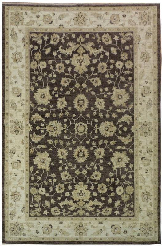 Handwoven 6' x 8'9" Brown Chobi Peshawar Rug Wool Premium Quality: Handwoven 6' x 8'9" Brown Chobi Peshawar Rug Wool Premium Quality Free continental US Shipping Enhance your living space with this exquisite 6' x 9' Brown Chobi Peshawar Rug. Handwoven from premium