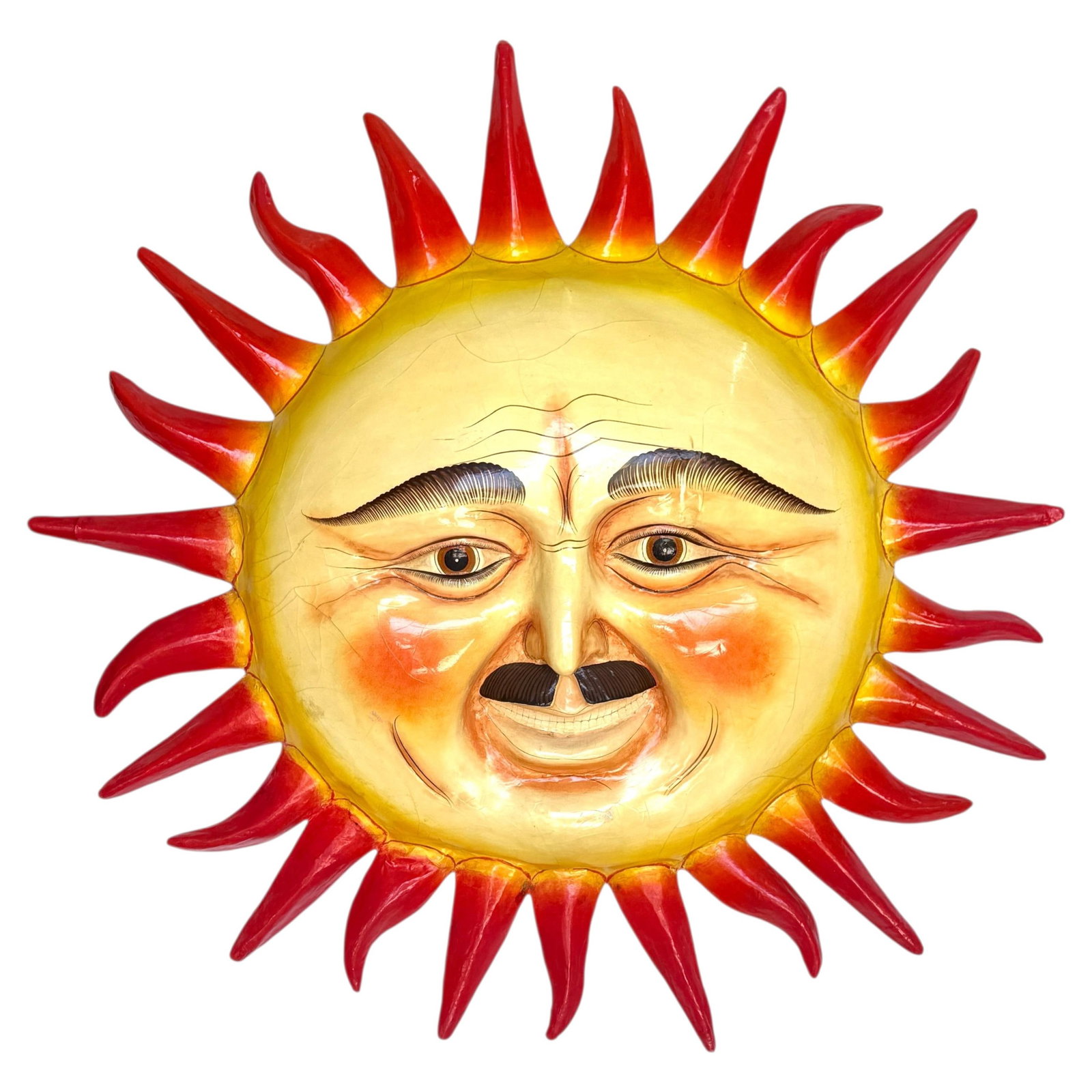 Sergio Bustamante Un Hombre con Bigote signed sun wall sculpture 45 in (1 of 18)