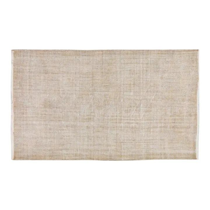 5'10 x 9'9 Tan Wool Area Rug Hand Knotted Turkish Vintage: 5'10 x 9'9 Tan Wool Area Rug Hand Knotted Turkish Vintage This vintage Turkish hand-knotted wool rug is crafted using traditional techniques, offering a blend of timeless craftsmanship and modern desi