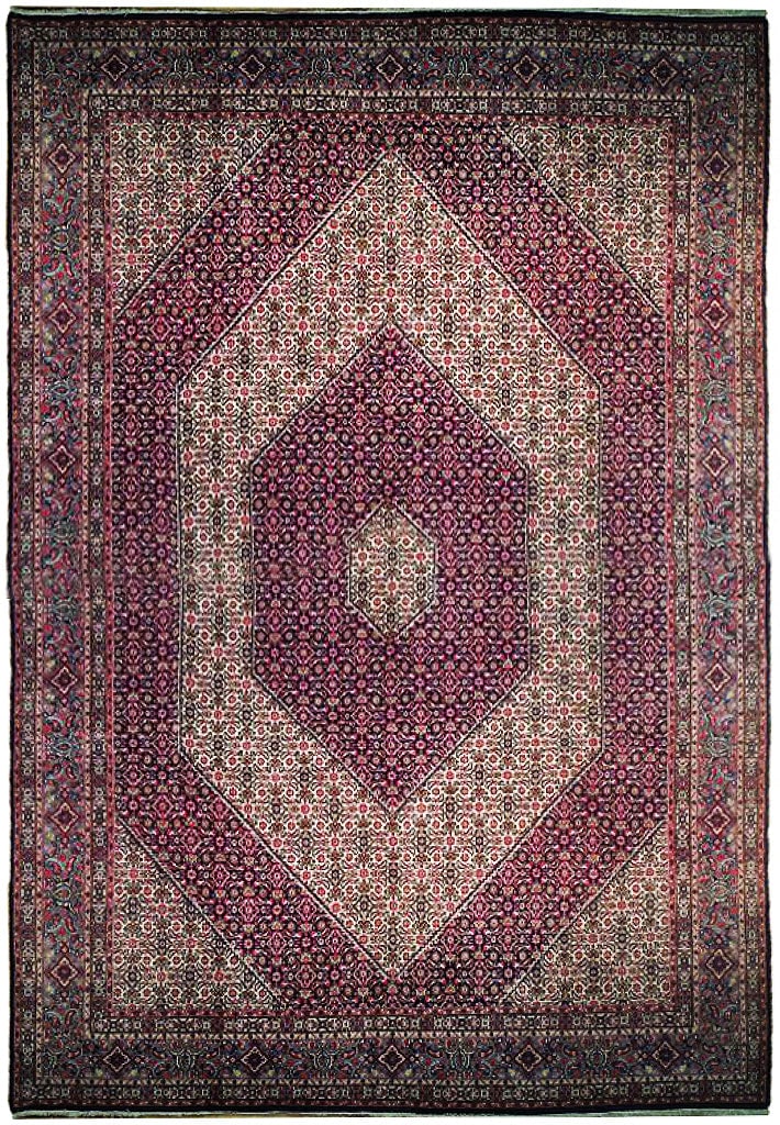 Handcrafted Persian Moud Rug 8'4 x 11'9 Traditional Design (1 of 6)