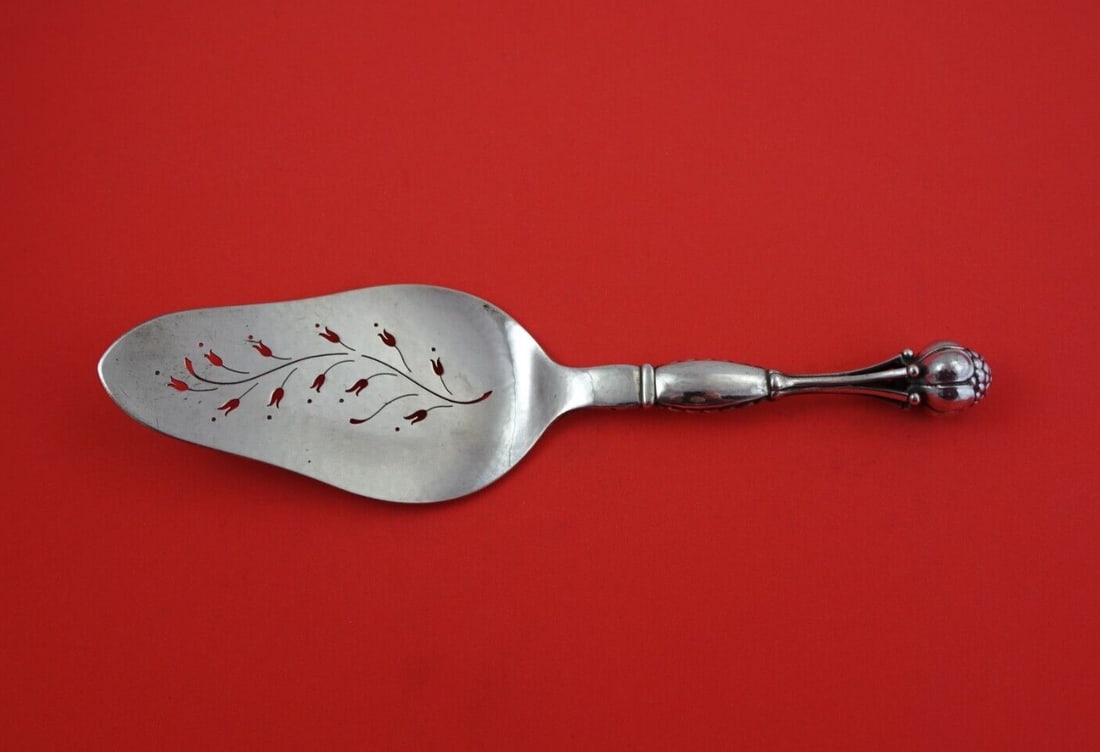 Georg Jensen Ornamental #38 Sterling Silver Pie Server 10 1/4: Georg Jensen Ornamental #38 Sterling Silver Pie Server 10 1/4 Discover the exquisite Ornamental #38 pie server by Georg Jensen, crafted from high-quality sterling silver. This elegant cake/pie server 