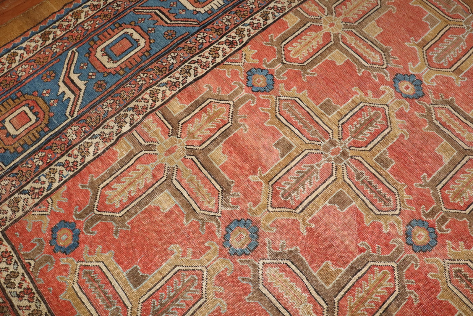 12'4'' x 14'7'' Antique Bakshaish Hand-Knotted Wool Carpet - 11