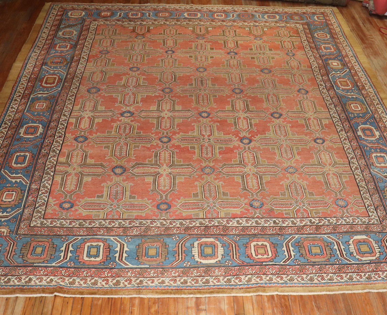 12'4'' x 14'7'' Antique Bakshaish Hand-Knotted Wool Carpet - 13