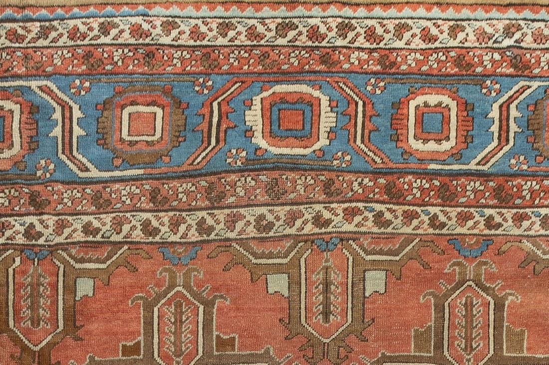 12'4'' x 14'7'' Antique Bakshaish Hand-Knotted Wool Carpet - 14