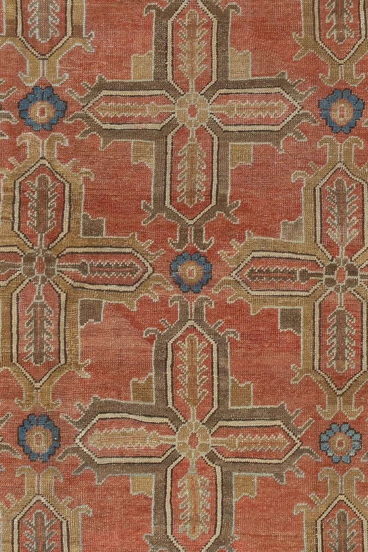 12'4'' x 14'7'' Antique Bakshaish Hand-Knotted Wool Carpet - 15