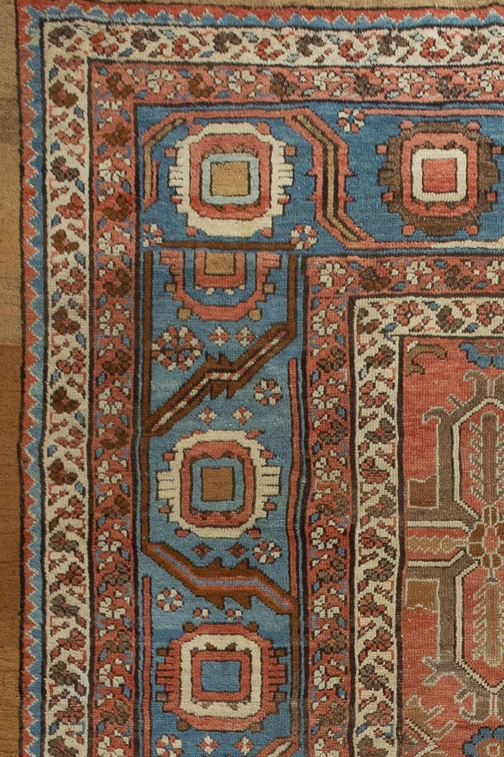 12'4'' x 14'7'' Antique Bakshaish Hand-Knotted Wool Carpet - 16
