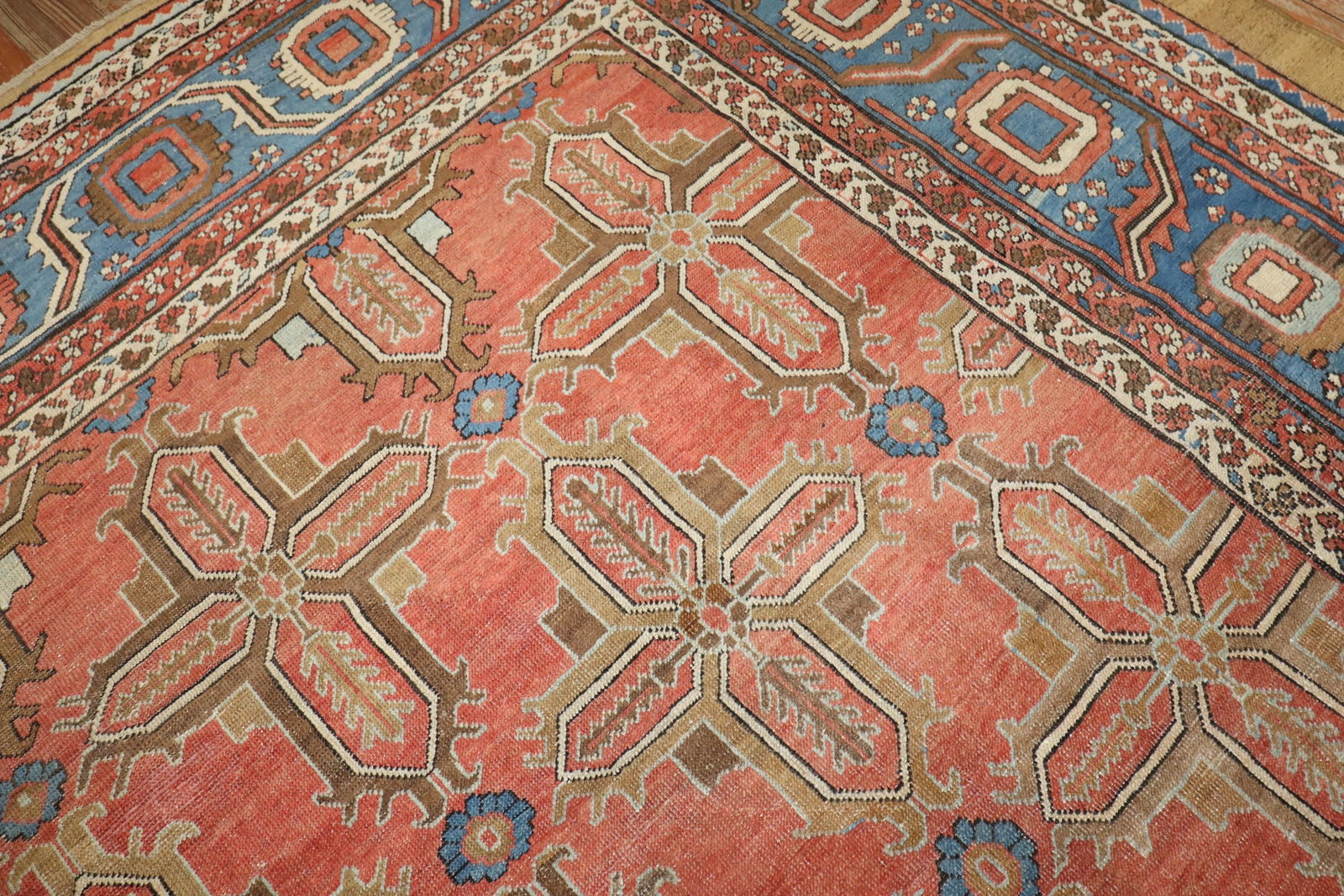 12'4'' x 14'7'' Antique Bakshaish Hand-Knotted Wool Carpet - 5