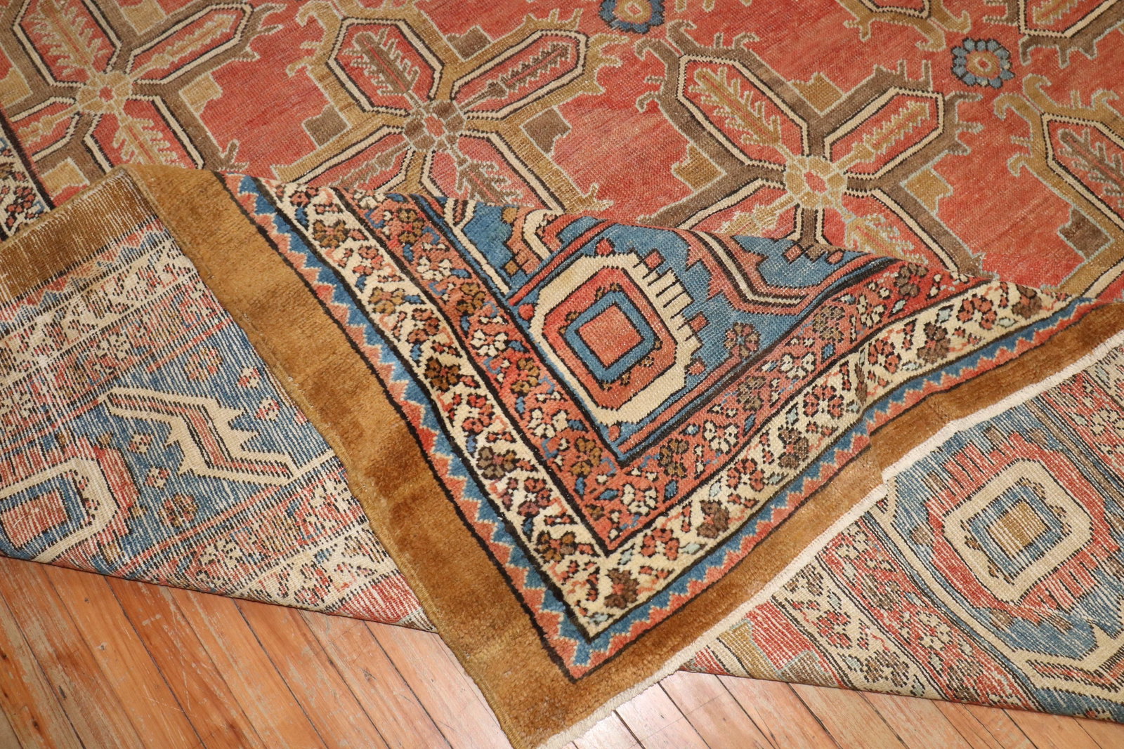 12'4'' x 14'7'' Antique Bakshaish Hand-Knotted Wool Carpet - 6