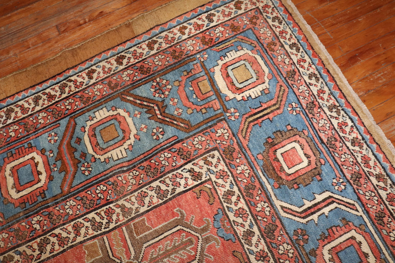 12'4'' x 14'7'' Antique Bakshaish Hand-Knotted Wool Carpet - 8