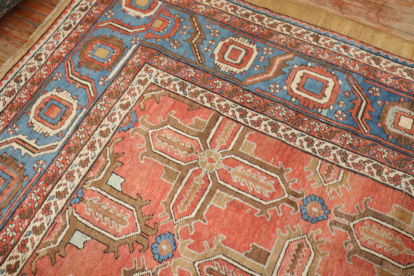 12'4'' x 14'7'' Antique Bakshaish Hand-Knotted Wool Carpet - 9