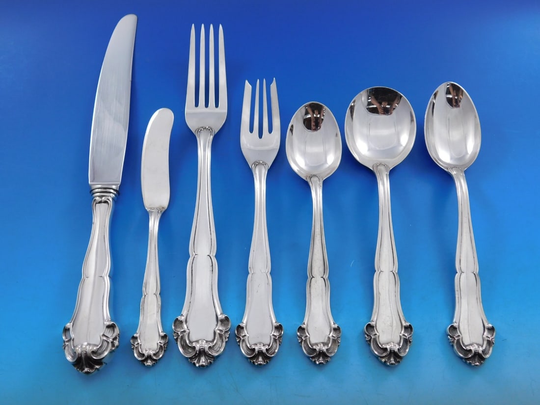 Buccellati Grande Imperiale Sterling Silver 44 Piece Flatware Set (1 of 8)