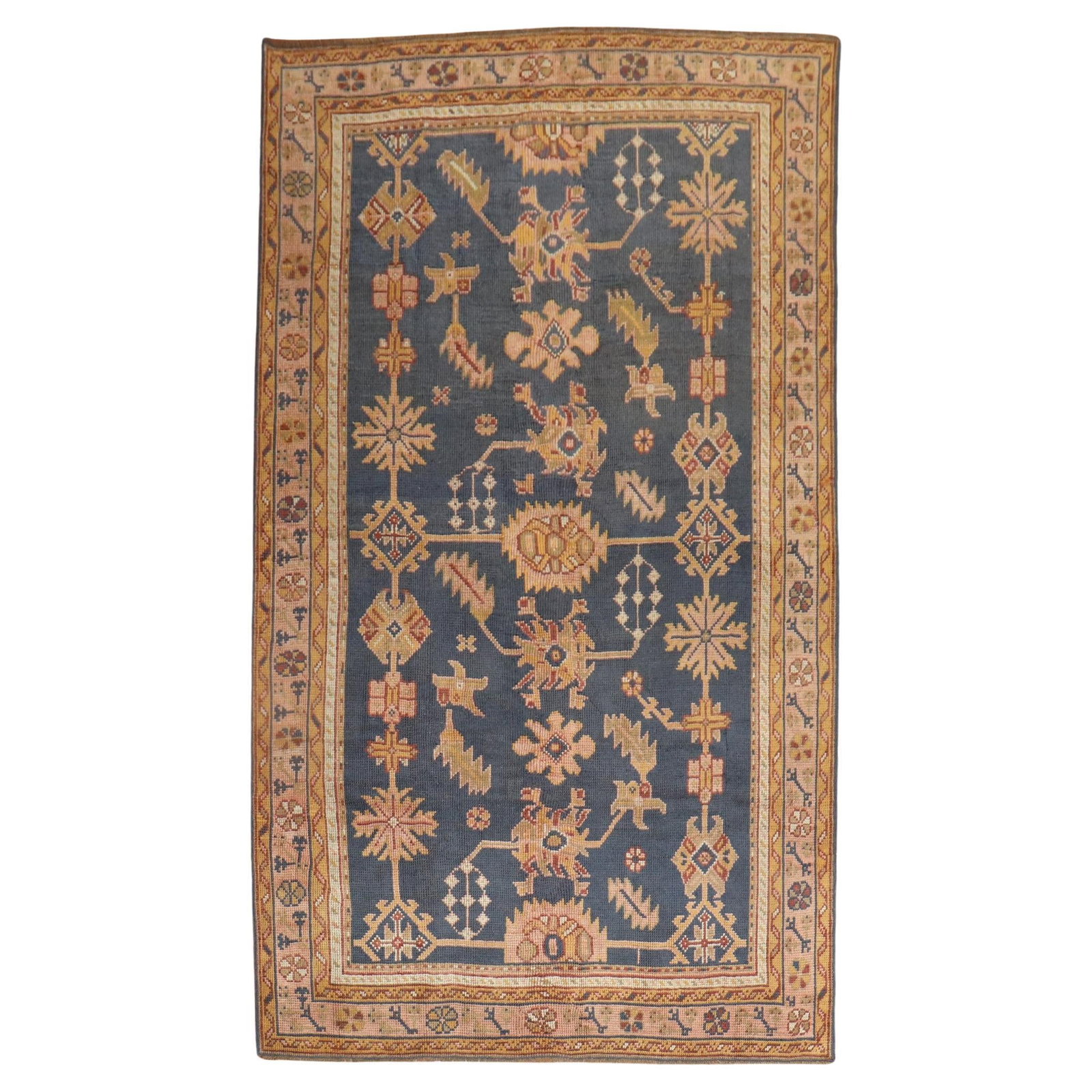 Antique Turkish Oushak Carpet 5'7 x 9'9 Hand-Knotted Wool Circa 1910 (1 of 9)