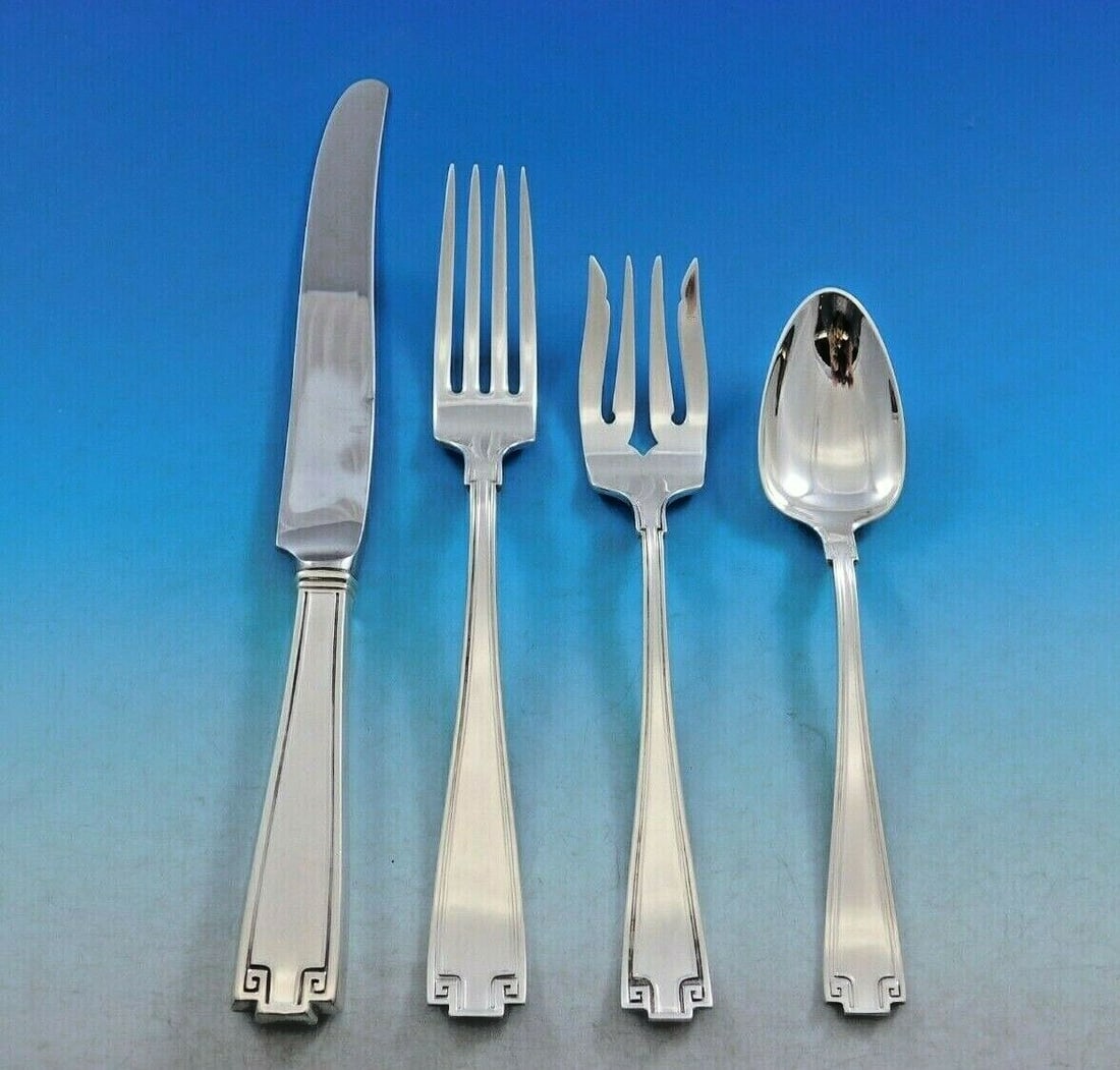 32 Piece Gorham Etruscan Sterling Silver Flatware Service for 8 (1 of 5)