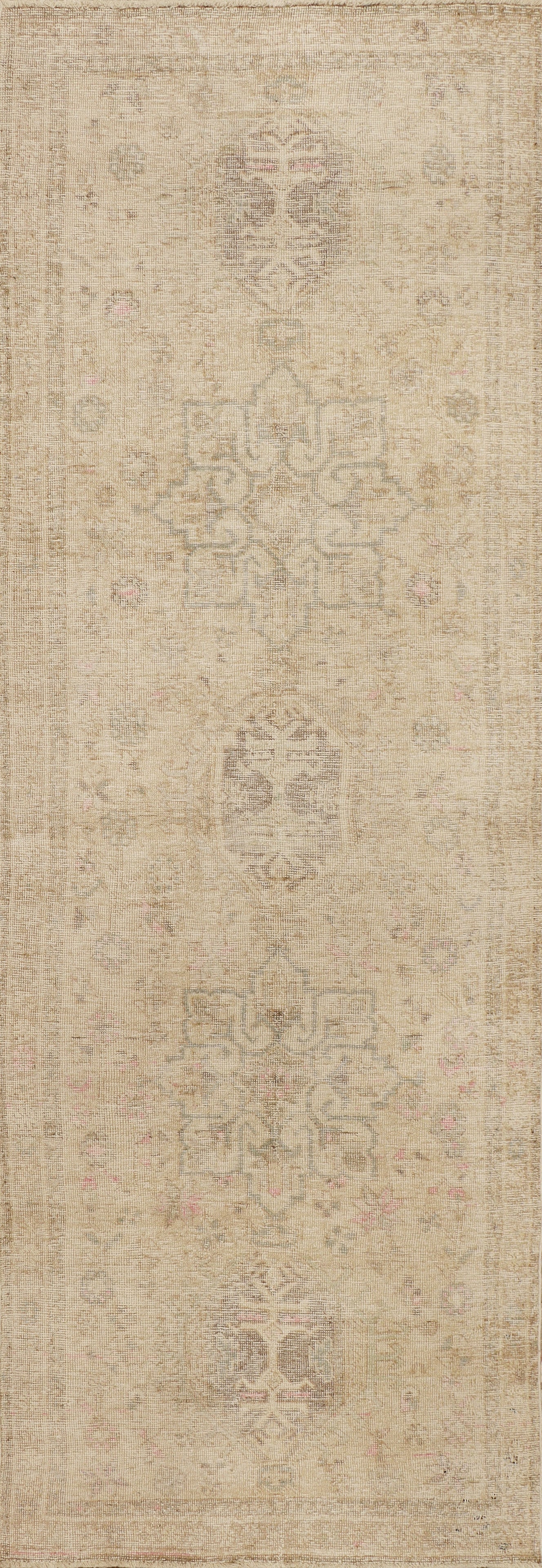 Vintage Persian Carpet 3 x 8.9 ft Elegant Design (1 of 6)