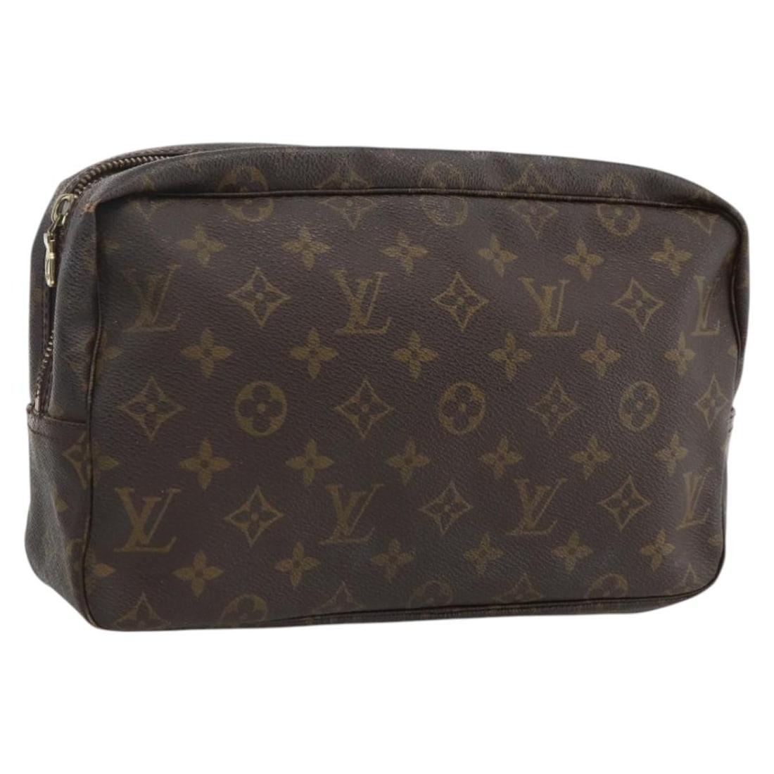 Louis Vuitton M47522 Trousse Toilette 28 Monogram Canvas Clutch: Louis Vuitton M47522 Trousse Toilette 28 Monogram Canvas Clutch Louis Vuitton Monogram Trousse Toilette 28 clutch bag in Monogram canvas, made in France. This pre-owned piece is heavily used and shows