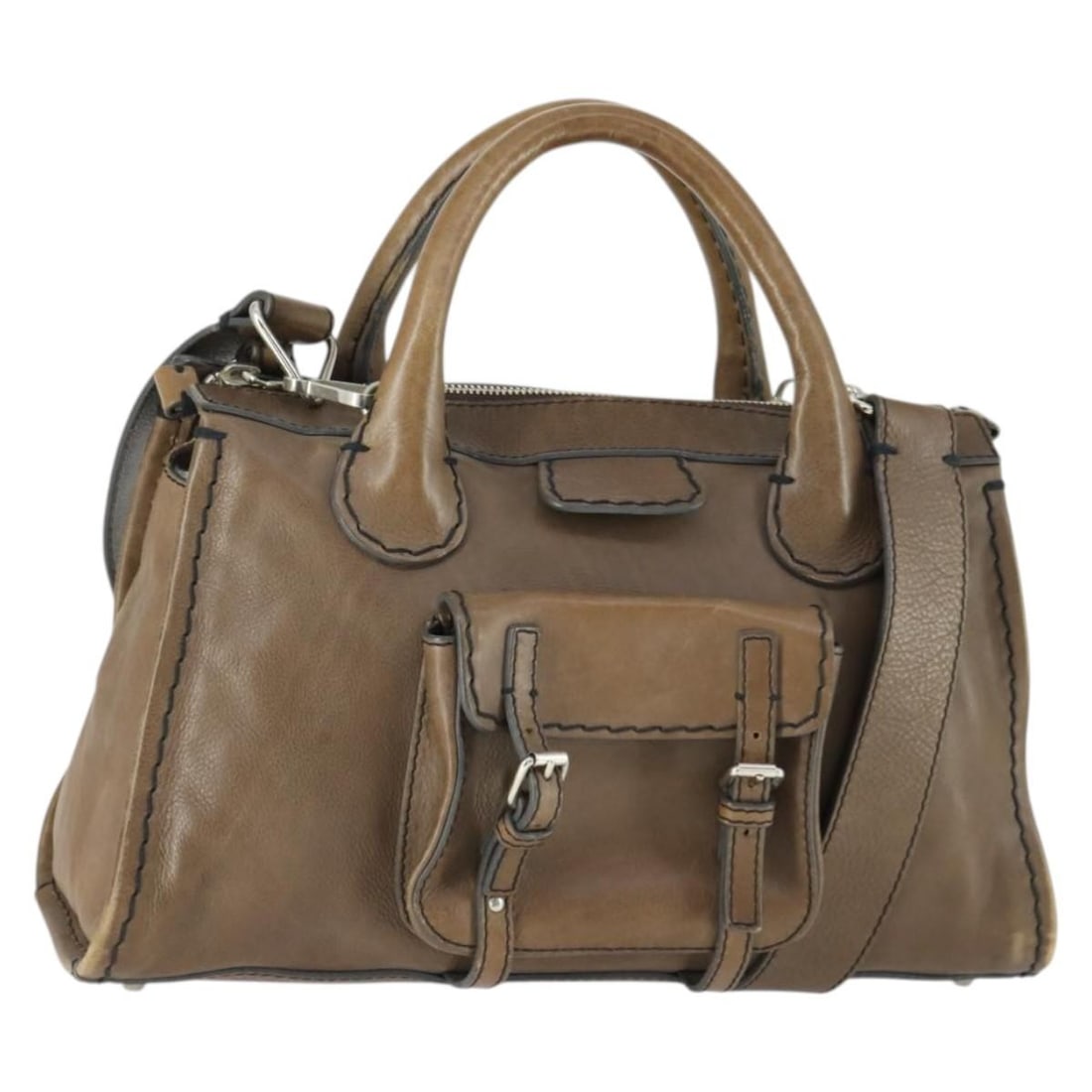 Chloe Edith Brown Leather 2way Shoulder Bag with Strap (1 of 18)