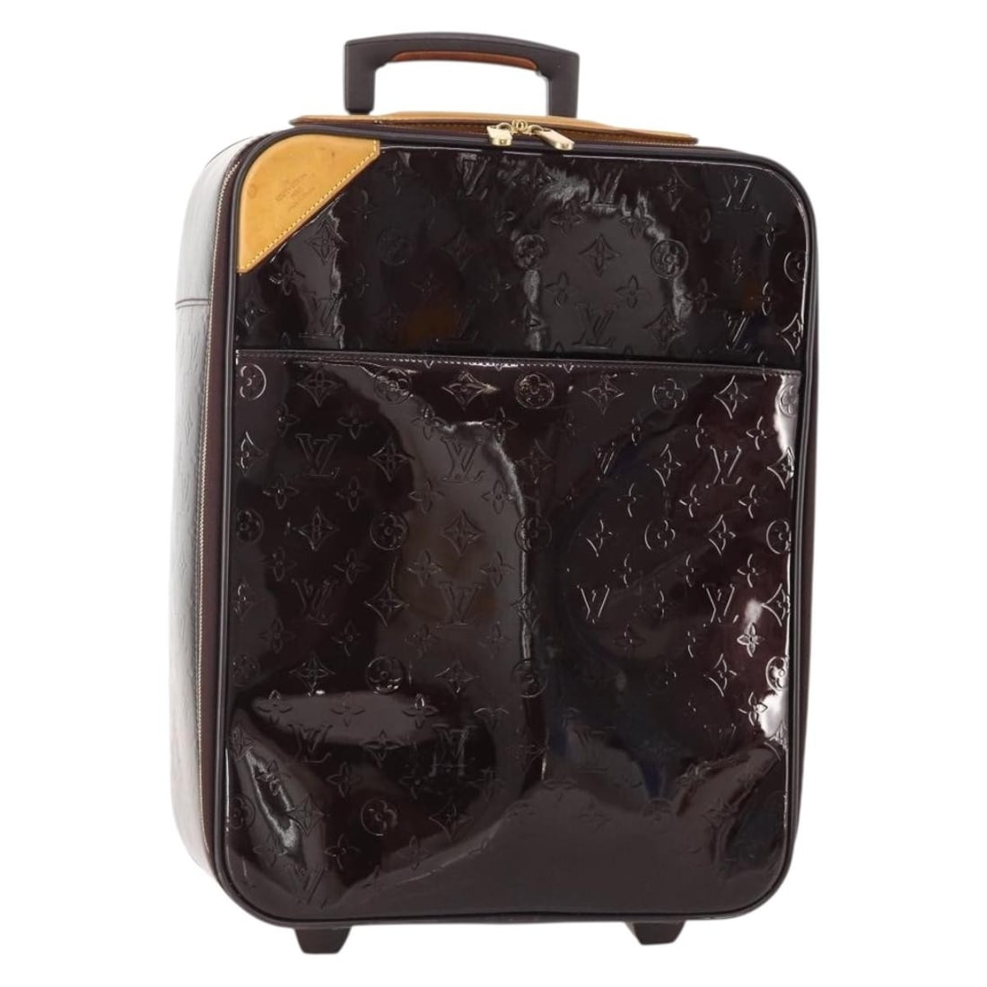 Louis Vuitton Pegas 45 Amarante Monogram Vernis Patent Leather Suitcase: Louis Vuitton Pegas 45 Amarante Monogram Vernis Patent Leather Suitcase Louis Vuitton Pegas 45 suitcase in Amarante Monogram Vernis patent leather. Made in France, this women's rolling suitcase is off