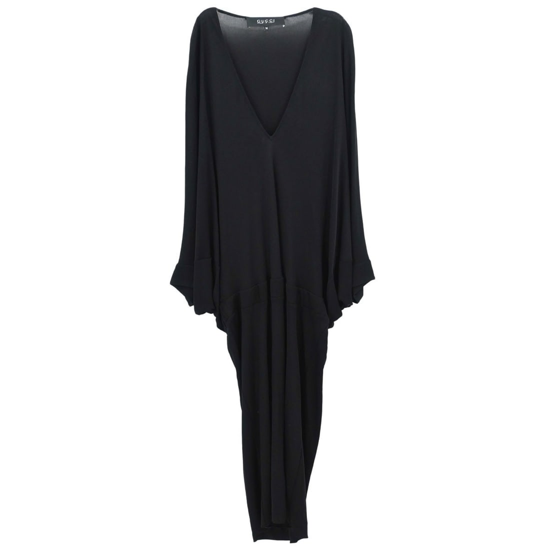 Gucci 333431 X6189 black rayon midi shirt dress size M (1 of 15)