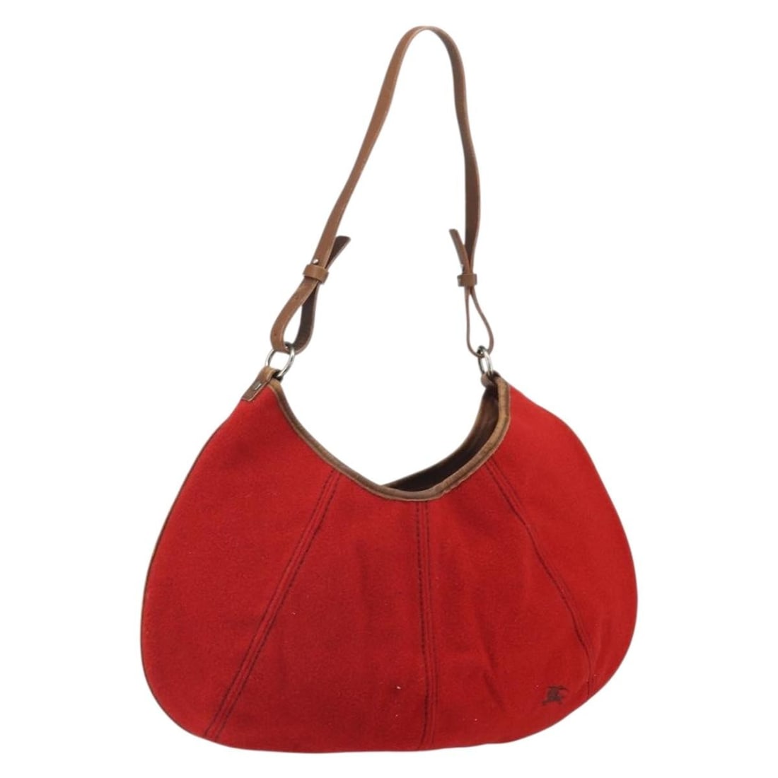 Burberry Blue Label Women's Red Canvas Shoulder Purse from Japan: Burberry Blue Label Women's Red Canvas Shoulder Purse from Japan This Burberry Blue Label shoulder bag features a red and silver canvas exterior with leather accents. Designed for women, it offers a s
