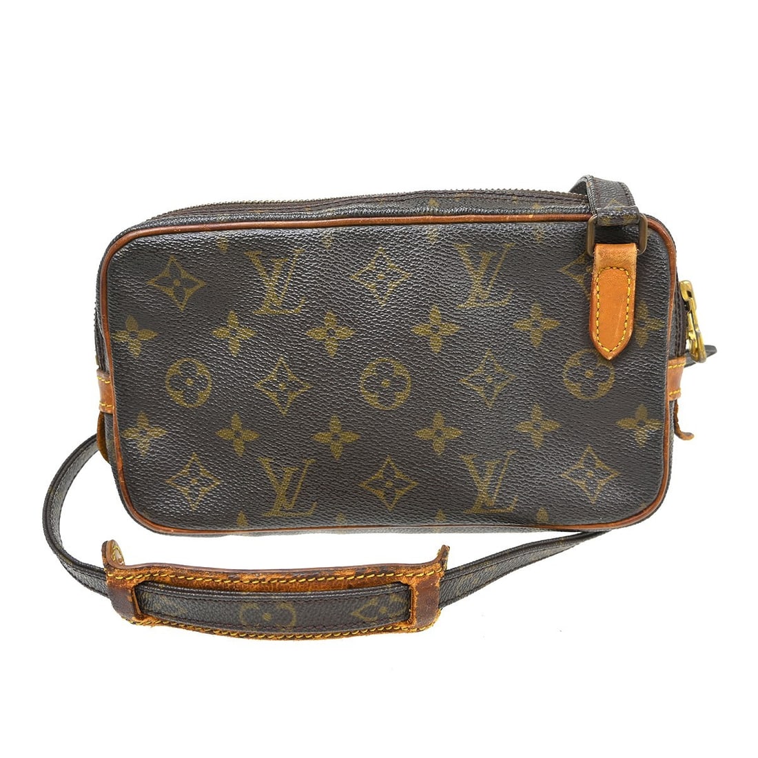 Louis Vuitton Marly Bandouliere Monogram Crossbody Bag M51828: Louis Vuitton Marly Bandouliere Monogram Crossbody Bag M51828 Vintage Louis Vuitton Marly Bandouliere shoulder bag in brown Monogram canvas with leather trim. This women's crossbody style features a z
