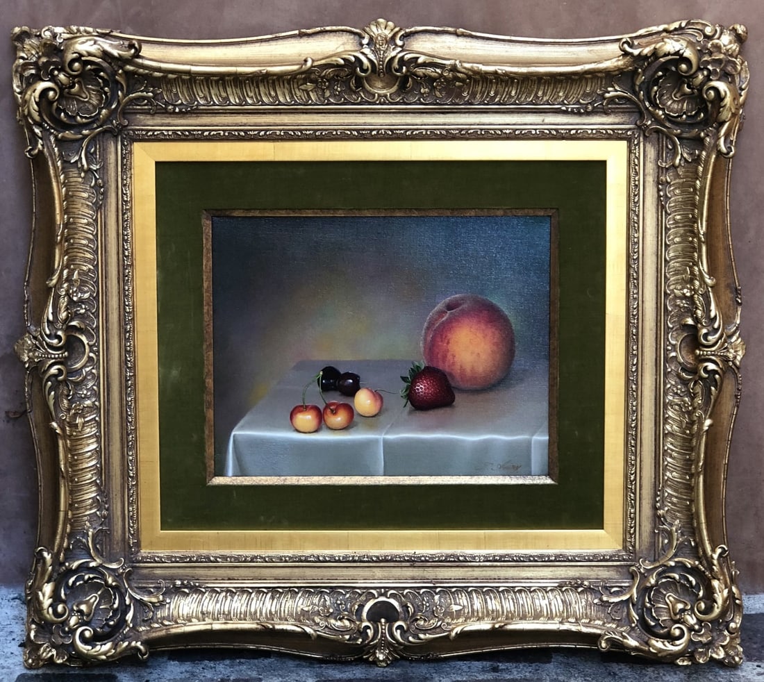 Original Oil on Canvas Still Life by Teimour Amiry California Artist: Original Oil on Canvas Still Life by Teimour Amiry California Artist Experience the beauty of this original oil on canvas still life fruit painting by renowned California artist Teimour Amiry. Created